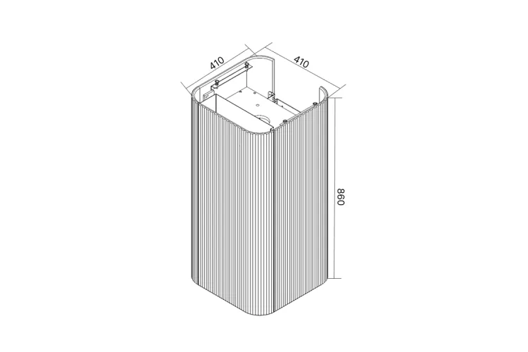 Тумба під стільницю ETERNA 41 см, одна дверка, білий, права 220371 зображення 3