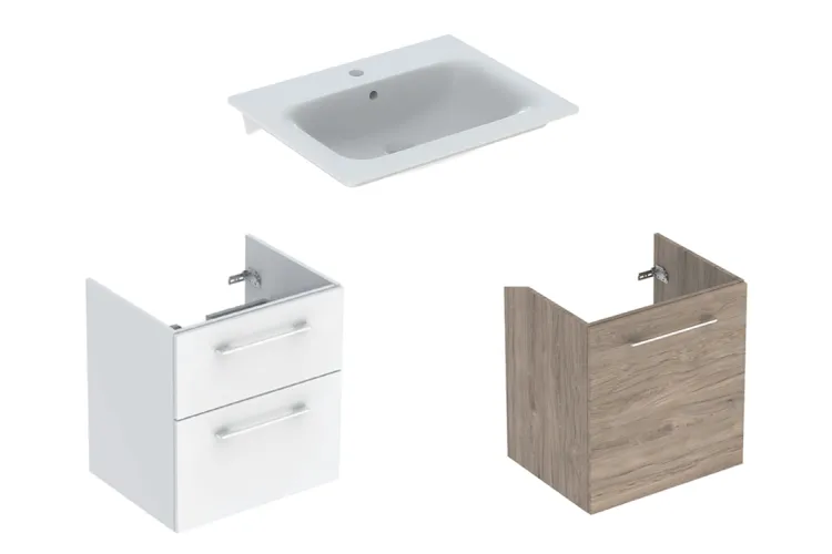 Умивальник SELNOVA SQUARE 60 см вбудований з/о (500.994.00.1) зображення 2