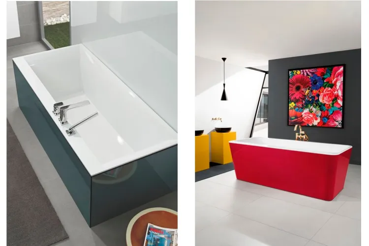 SQUARO EDGE 12 Duo Ванна кварил 1700x750 з ніжками та сифоном, Quaryl (UBQ170SQE2DV-01) зображення 4