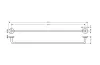 Рушникотримач 80.0 см одинарний, Stainless Steel Optic (42880800) зображення 2