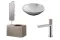 Pack FORMA Almond, Комплект меблів для ванної кімнати + змішувач chrome+almond (100317356)