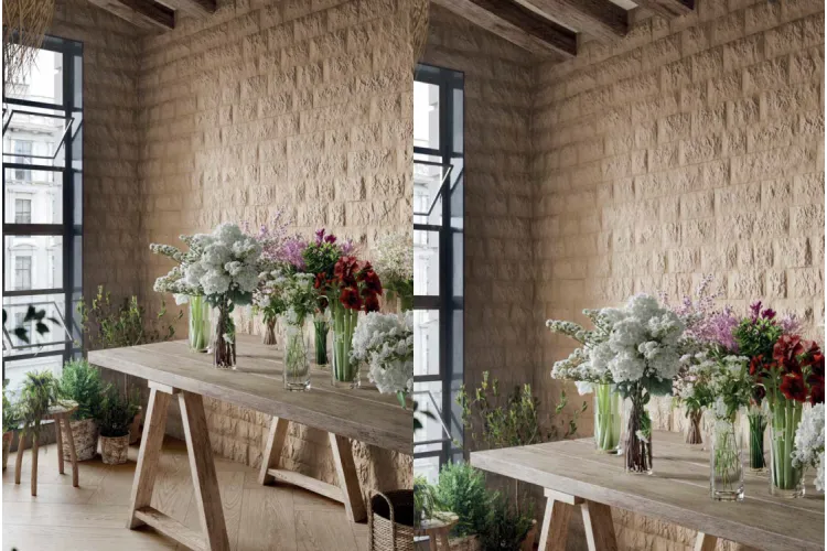 Стінова панель FITWALL, MUR ROCK CREAM HORIZONTAL 326x129 (100318204) image 3