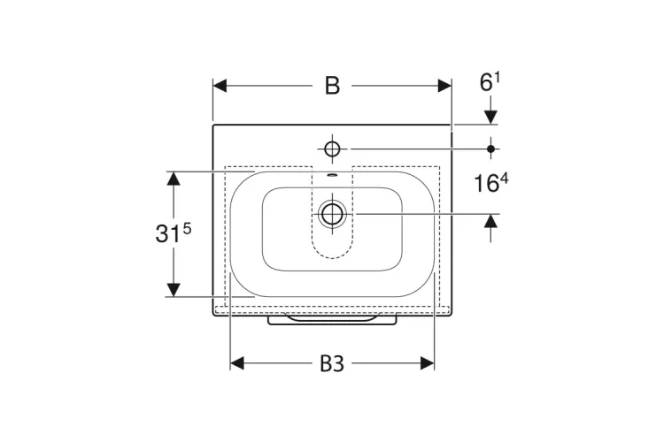 Тумба +  умивальник SELNOVA SQUARE SLIM 80 см, антрацит (501.241.00.1) зображення 2