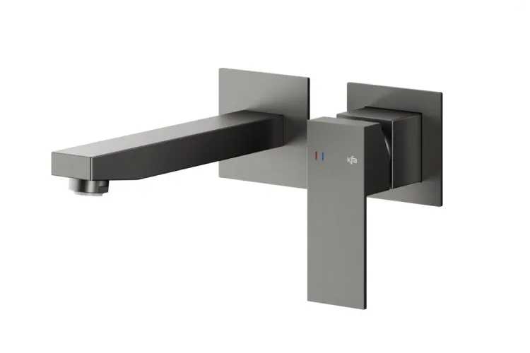 Змішувач для умивальника прихов.монтажу LOGON pvd gun metal grey 5139-810-61  image 1