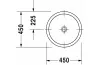 ARCHITEC Умивальник вбудований на стільницю D 45 см (0318450000) image 2