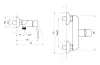 Змішувач для душу Класік 150 мм без лійки  CL 032.00  X070084 зображення 2
