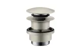 Донний клапан для умивальників з переливом AXOR push-open, Stainless Steel Optic (51300800)