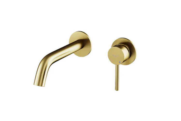 Змішувач до умивальника зі стіни VEO (золото брашоване) image 1