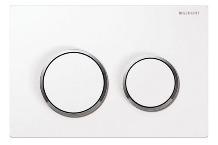 Кнопка змиву Omega 20, пластикова біла/хромована глянцева/біла (115.085.KJ.1) image 1