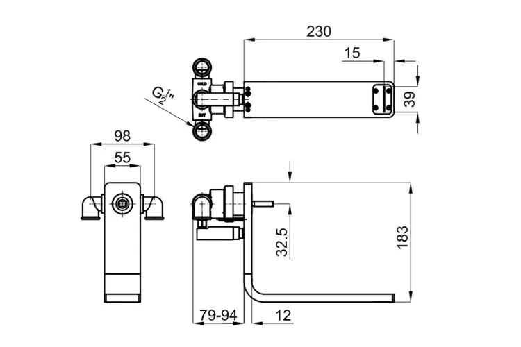 LOUNGE, Змішувач на умивальник зі стіни, підкл. 3/8",  керам. картридж d25мм, copper (100210916) image 2