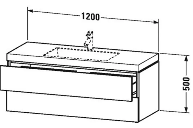 L-CUBE Комплект: шафа з умивальником 120х48 см (LC6929O1313) американський горіх зображення 2