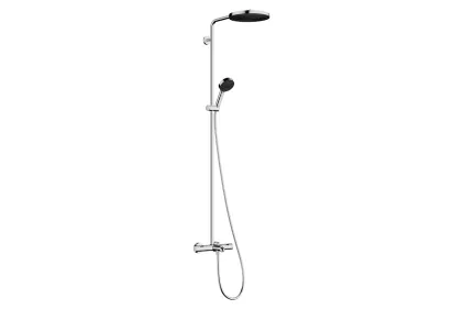 Душова система Pulsify S Puro Showerpipe для ванни 260 1jet EcoSmart з Ecostat Fine, Chrome (24232000)