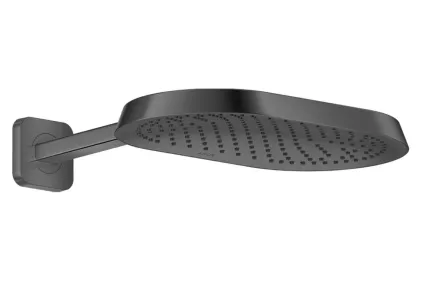 Верхній душ Axor ShowerSphere 370х220 1jet EcoSmart з кронштейном, Brushed Black Chrome (39749340)