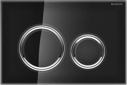 Кнопка змиву Sigma 21, чорне скло/хромована глянцева (115.884.SJ.1)