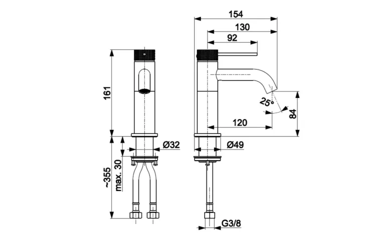 Змішувач для умивальника настільний MOZA inox 5042-813-22 image 2