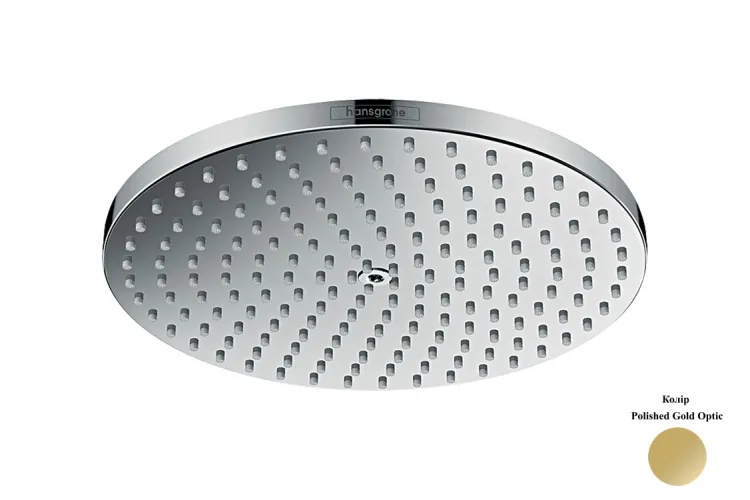 Верхній душ Raindance S 240 Showerpipe PowderRain EcoSmart 1jet, Polished Gold Optic (27624990) image 1