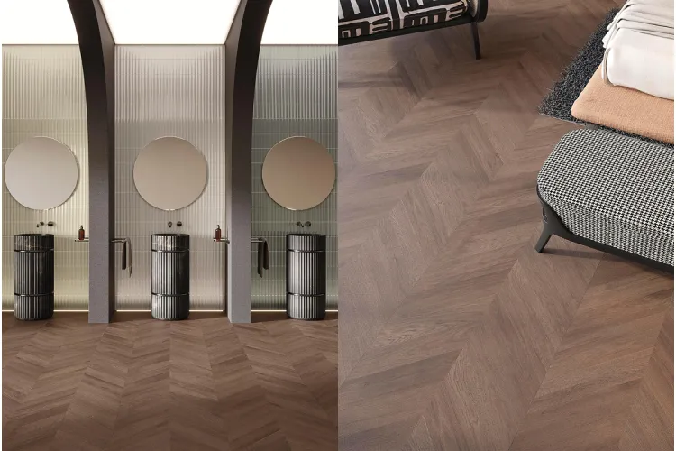 G234 LINKFLOOR CHEVRON BROWN 30,5x71,84x0,73 (вінілова підлога) зображення 2