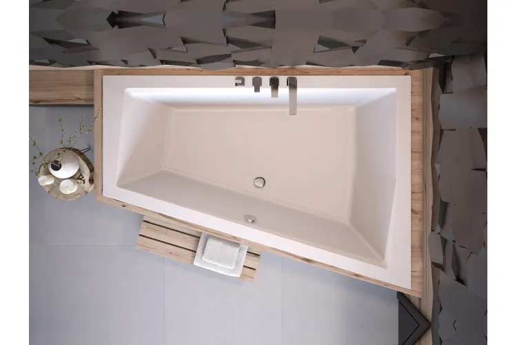 Ванна акрилова INTIMA DUO SLIM 180х125 Права (соло), без ніг image 1