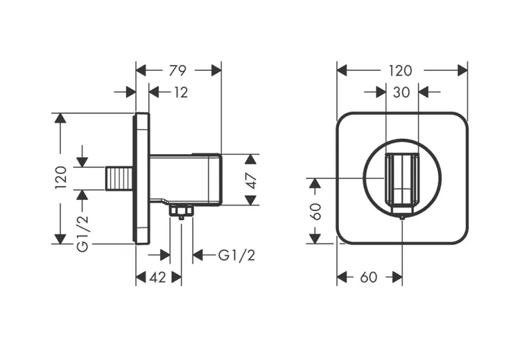 Шлангове під'єднання Fixfit Porter Softcube з тримачем Polished Black Chrome (36724330) image 2