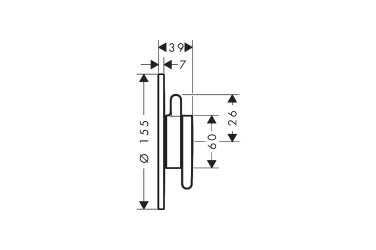 Змішувач Axor One прихованого монтажу на 2 функції, Brushed Bronze (48415140) image 2