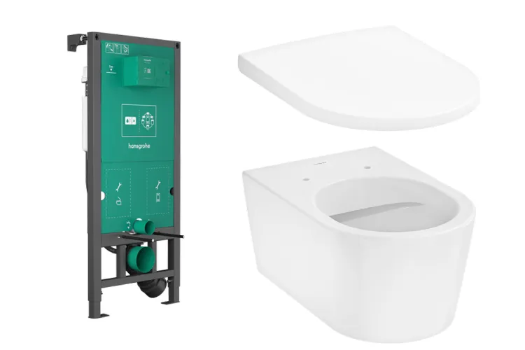 Унітаз підвісний EluPura S в комплекті з інсталяцією iFrame 60301200 image 1