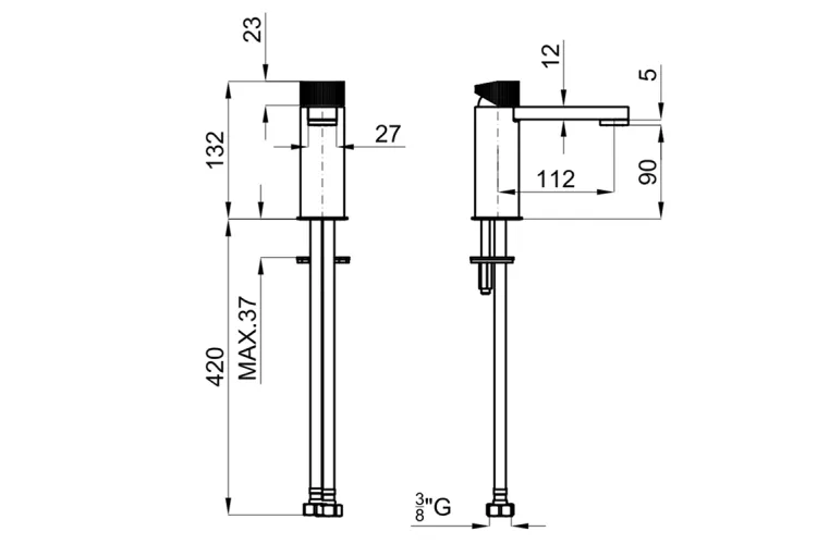TONO, Змішувач для умивальника, chrome (100184752) image 5