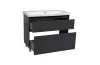 Тумба ЕЛІТ 100 см з умивальником Еліт, графіт глянець (підлогова) зображення 2