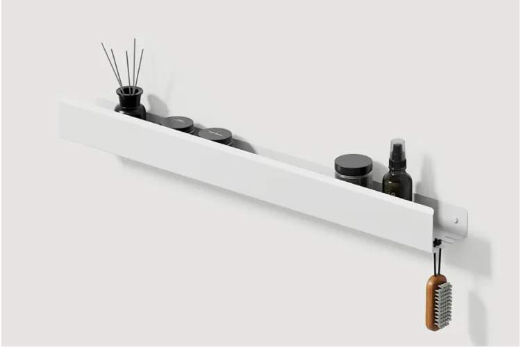 Полиця "LOFT" 800 гачок R, RAL9016 white mat зображення 1