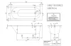 OBERON Ванна 1800x800 кварил в комплекті з ніжками (UBQ180OBE2V-01) зображення 3