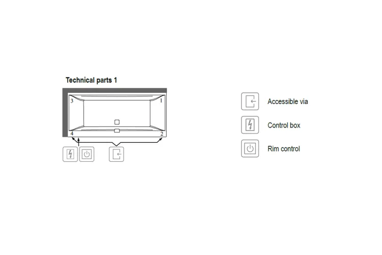 SQUARO EDGE 12 Ванна гідромасажна 1900x900 з ніжками + AP + water inlet, Quaryl (UAP190SQE2B1V01) зображення 3