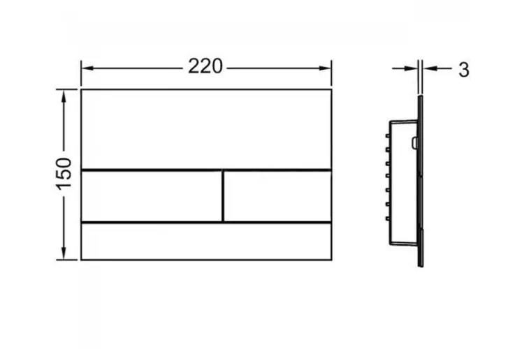 Панель змиву TECEsquare II Metal. PVD, червоне золото, матовий  (9240840) image 2