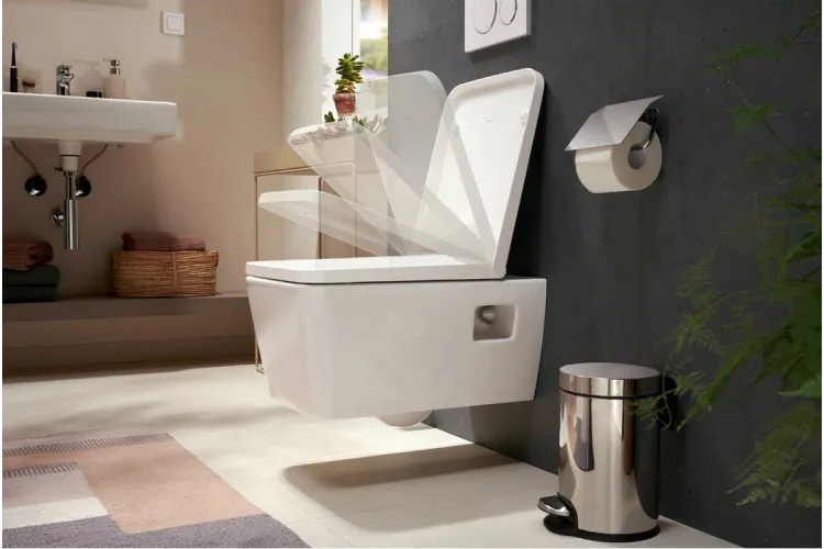 Сидіння на унітаз EluPura Q з функцією SoftClosing top fix, металеві петлі, White (60150450) image 4