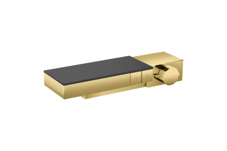 Змішувач Axor Edge термостат-поличка на 2 функції Diamond Cut Polished Gold Optic 46241990 image 1