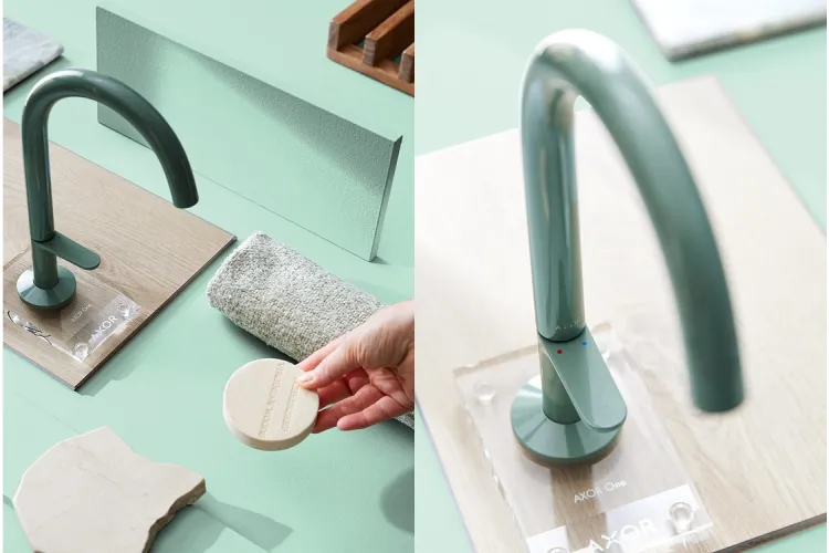 Змішувач AXOR One Select 170 для умивальника з д/к push-open, AQUAMARINE (48020000AQUAMARINE) зображення 2