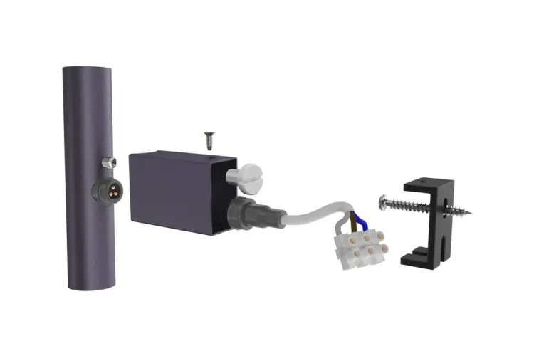 Комплект прихованого підключення шнура 25х50 (кругла труба), графіт зображення 1