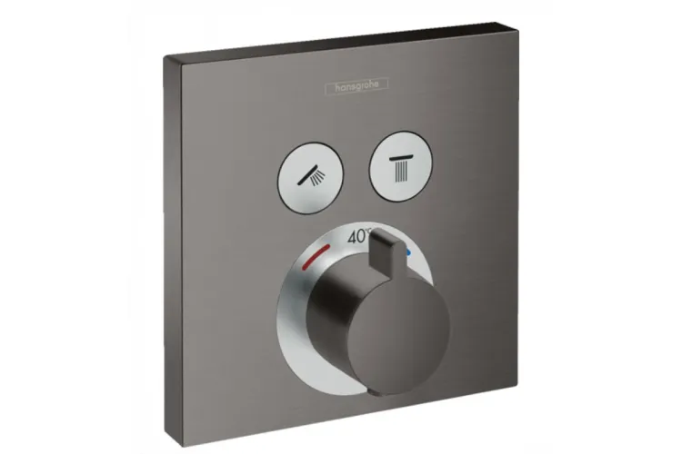 Термостат прихованого монтажу ShowerSelect на 2 клавіші Brushed Black Chrome (15763340) image 1