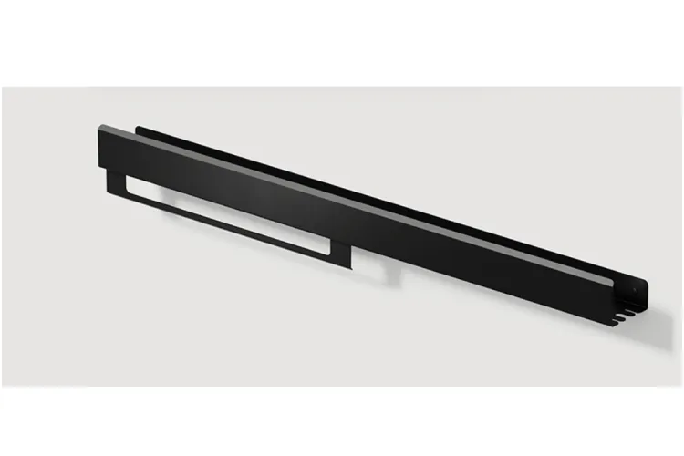 Полиця "LOFT" 1000, рейлінг L, гачок R, RAL9005 black mat image 2