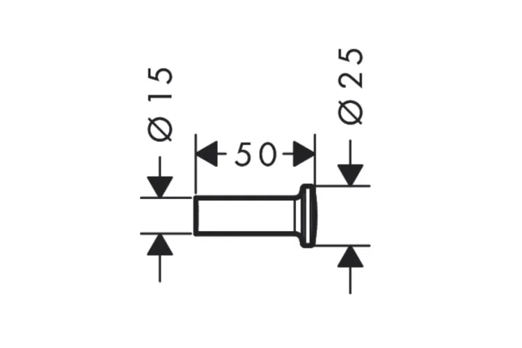 Гачок 5.0х1.5 см Axor Universal Circular, Chrome (42811000) зображення 2