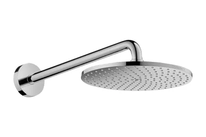 Верхній душ Raindance S 240 Showerpipe PowderRain 1jetP з тримачем, Stainless Steel Optic (27607800)