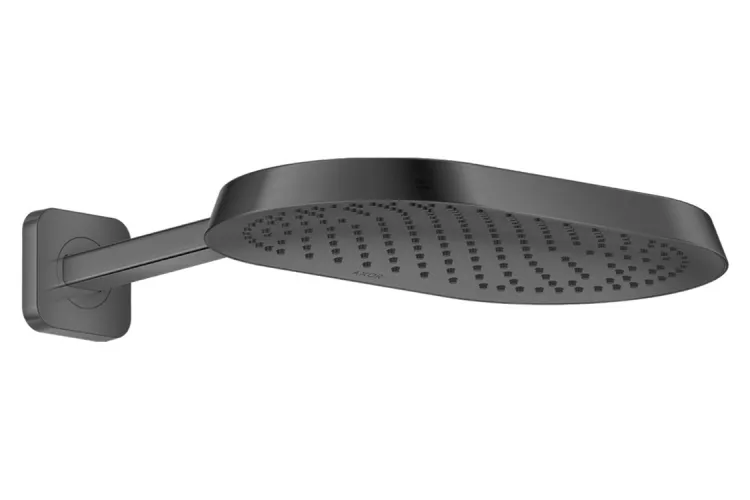 Верхній душ Axor ShowerSphere 370х220 1jet EcoSmart з кронштейном, Brushed Black Chrome (39749340) зображення 1