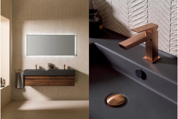 SQUARE Змішувач для умивальника, brushed copper (100281848) зображення 3