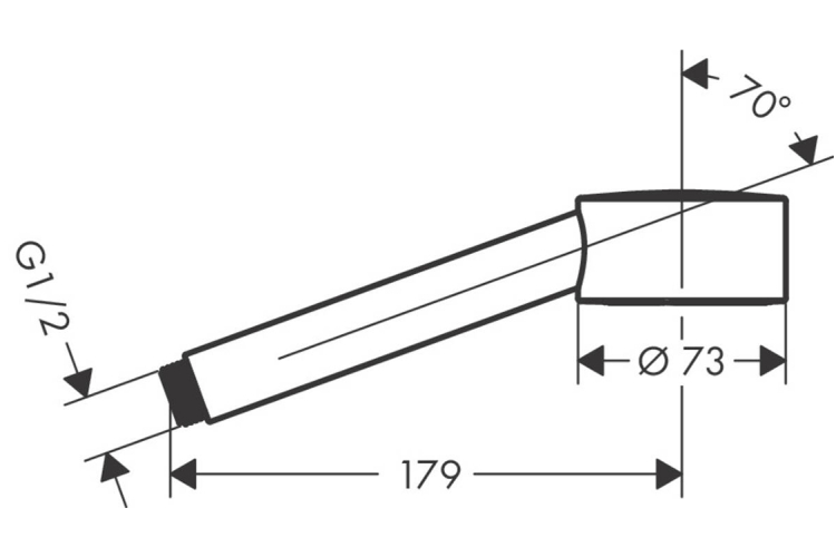 Ручний душ Axor One 75 1jet EcoSmart Stainless Steel Optic (48651800) зображення 2