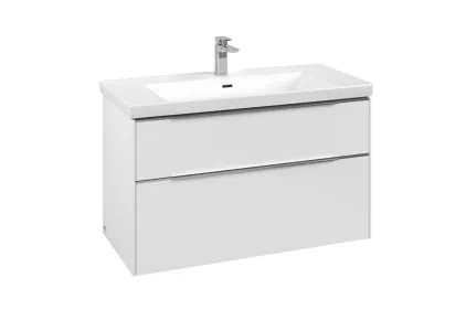 SUBWAY 3.0 Тумба під умивальник 97,3x57,6x46,2 cм Brilliant White, ручки glossy aluminium (C57000VE)