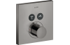 Термостат для 2-х споживачів Axor ShowerSelect square прихованого монтажу Polished Black Chrome 36715330 зображення 1