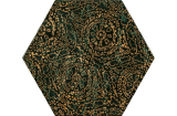 URBAN COLOURS GREEN INSERTO SZKLANE HEKSAGON A 19.8х17.1 декор (плитка настінна)