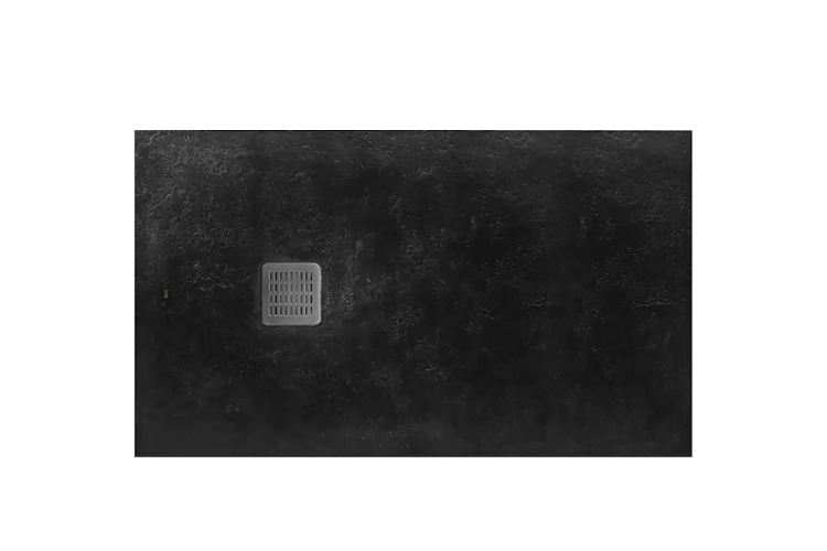 Піддон TERRAN 120х90 чорний, штучний камінь (з сифоном і трапом) AP014B038401400 image 1