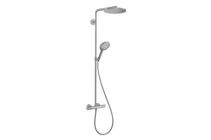 Душова система Raindance S 240 Showerpipe PowderRain 1jetP з термостатом Brushed Bronze (27633140)