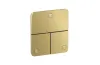 Перемикач ShowerSelect ID Softsquare на 3 функції, Polished Gold Optic (36781990) зображення 1