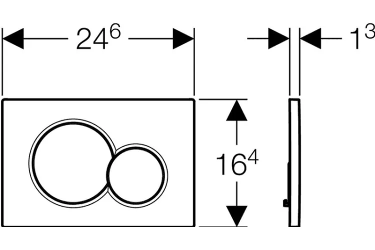 Кнопка змиву Sigma 01: пластик, латунь (115.770.DT.5) image 2