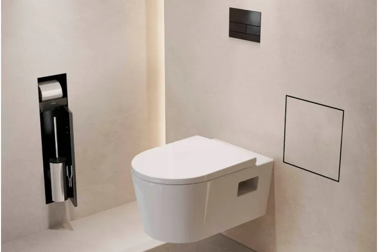 XtraStoris Rock Вбудовване відро д/сміття 4л з дверцятами, під плитку 30х30х10см, Matt Black  (56089670) зображення 3